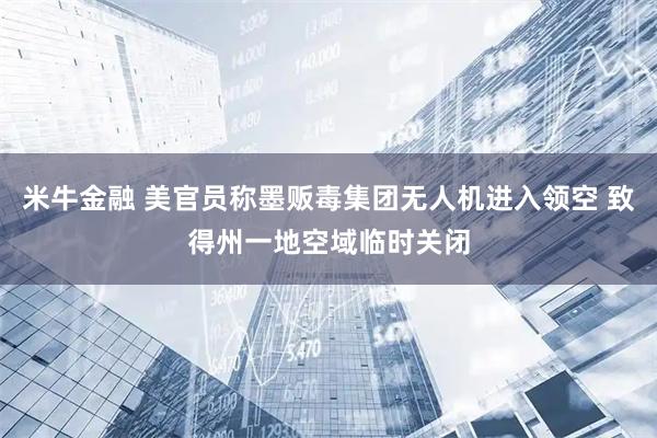米牛金融 美官员称墨贩毒集团无人机进入领空 致得州一地空域临时关闭
